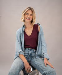 Lyocell top LA SIRA Bordeaux