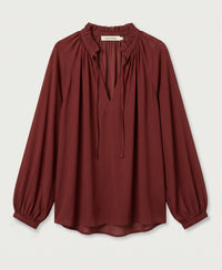LA SOLENE Henna Blouse with Tie Straps