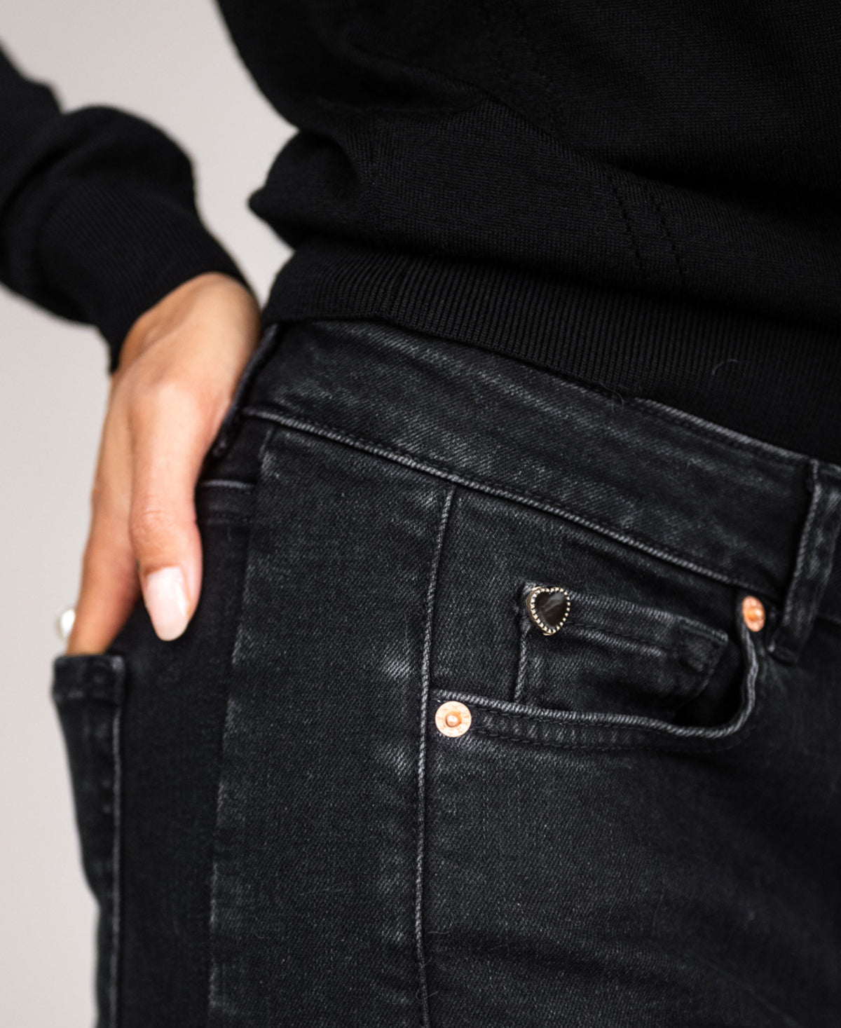 Wide leg jeans LE SPICE Black denim