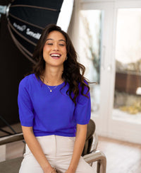Sweater LA STEF Blue iris