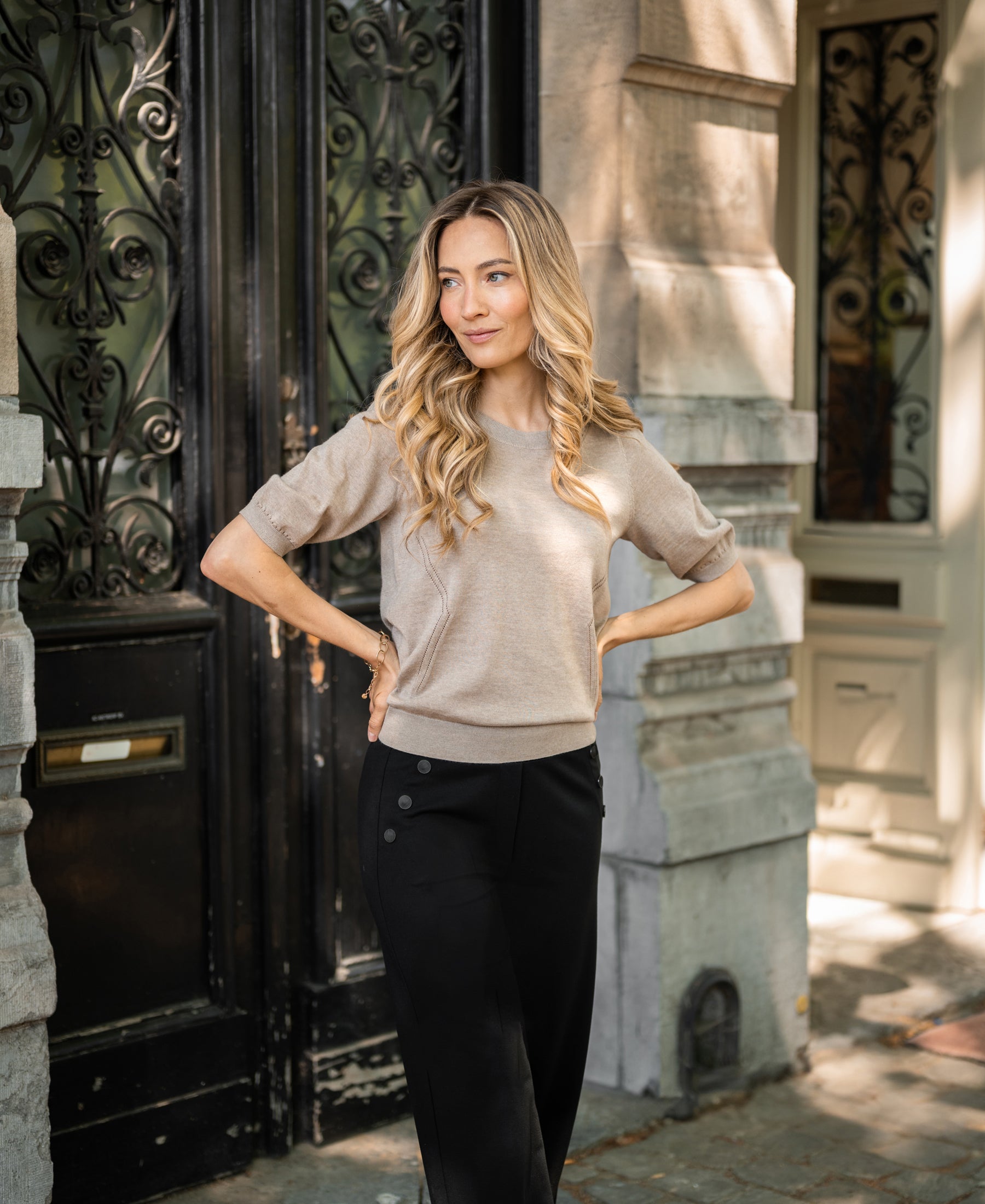 Strickpullover LA STEF Sand