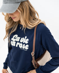 LA SWEAT Dark blue - La vie en rose