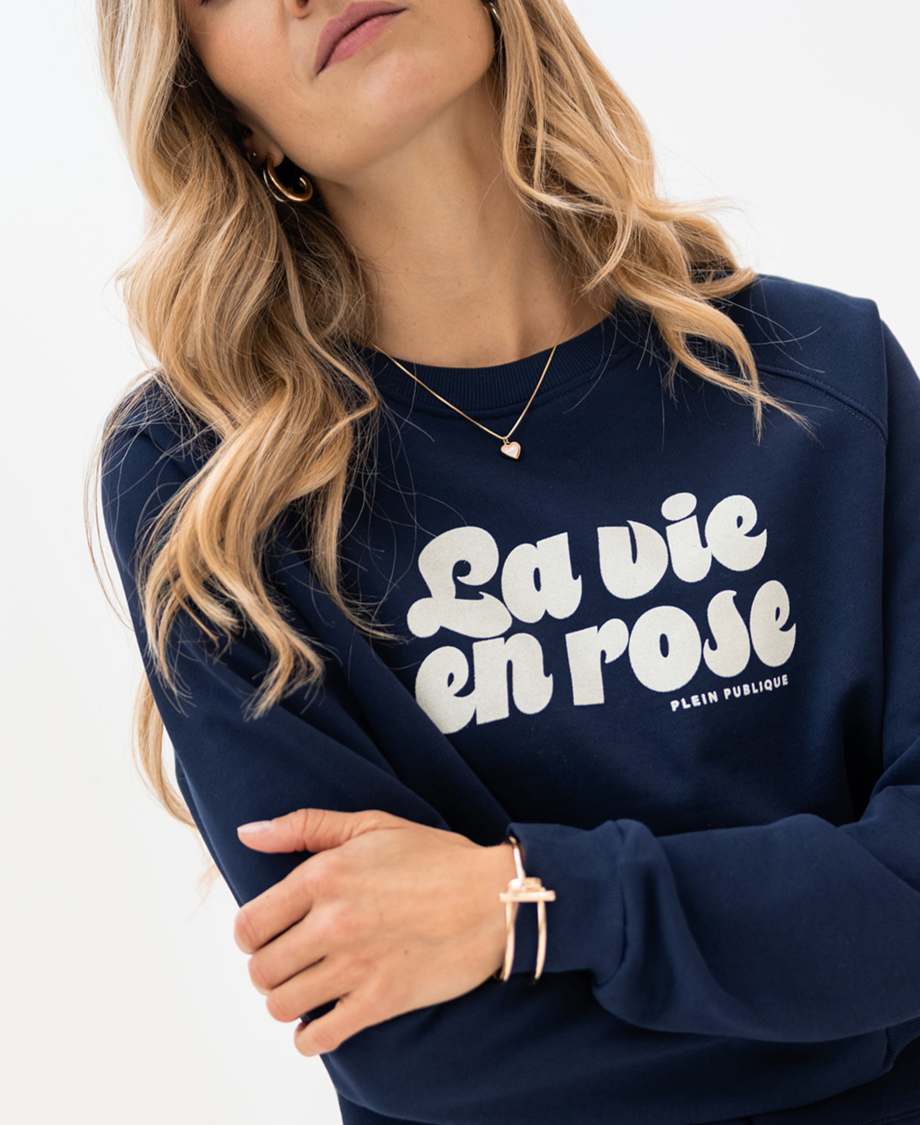 LA SWEAT Dark blue - La vie en rose