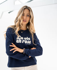 LA SWEAT Dark blue - La vie en rose