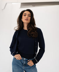 Vestje LA SARA Donkerblauw-Ivoor