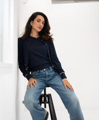 Vestje LA SARA Donkerblauw-Ivoor