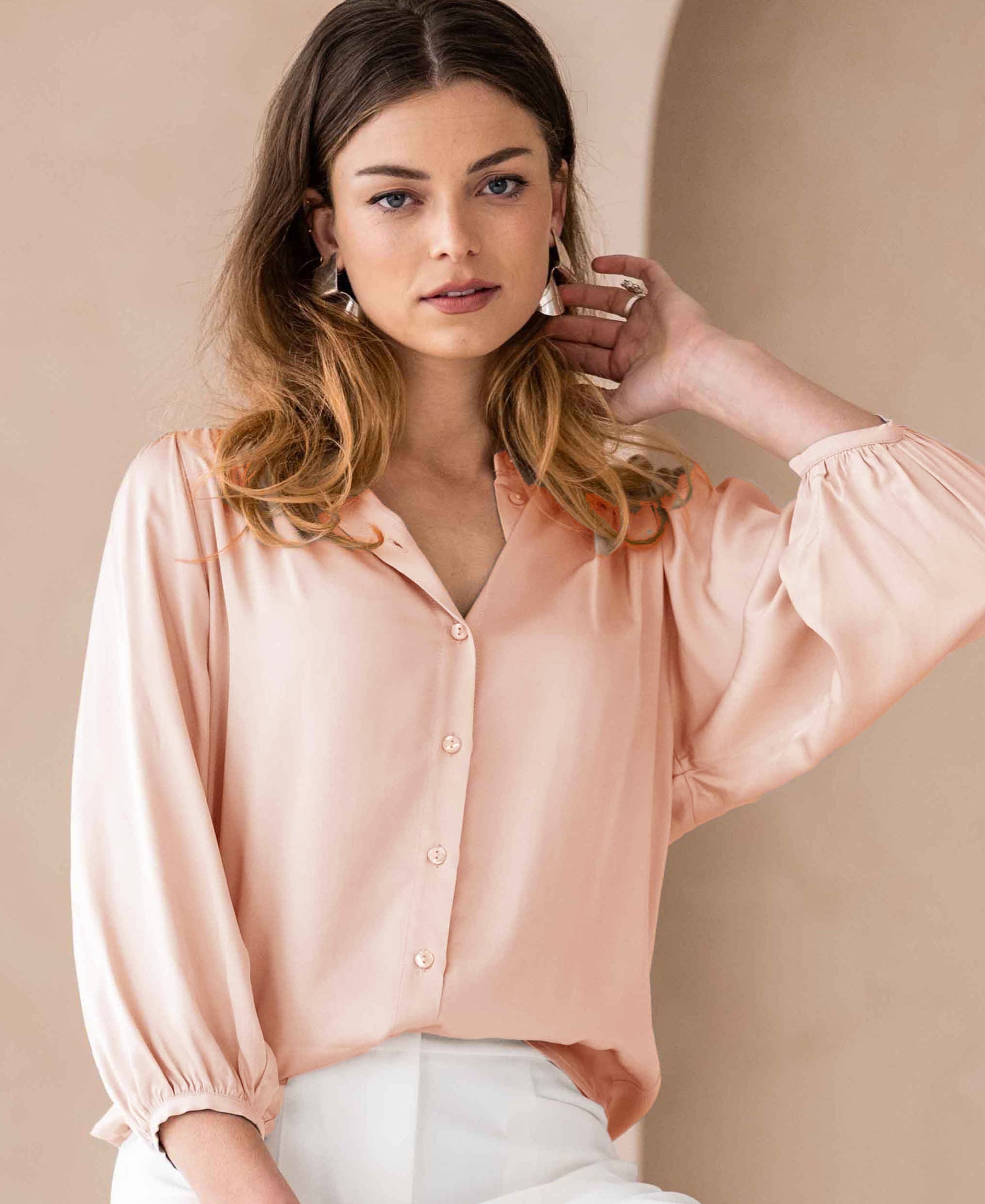 Satin blouse LA RAVA Blossom
