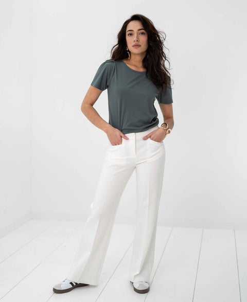 Wideleg trousers LE CENTRE Ivory