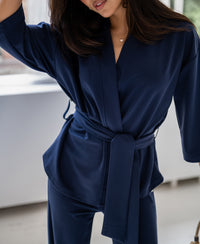 Kimono Wrap Cardigan LA TOKYO Navy