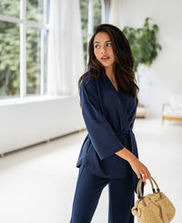 Kimono Wrap Cardigan LA TOKYO Navy