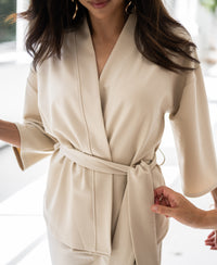 Kimono Wrap Cardigan LA TOKYO Sand