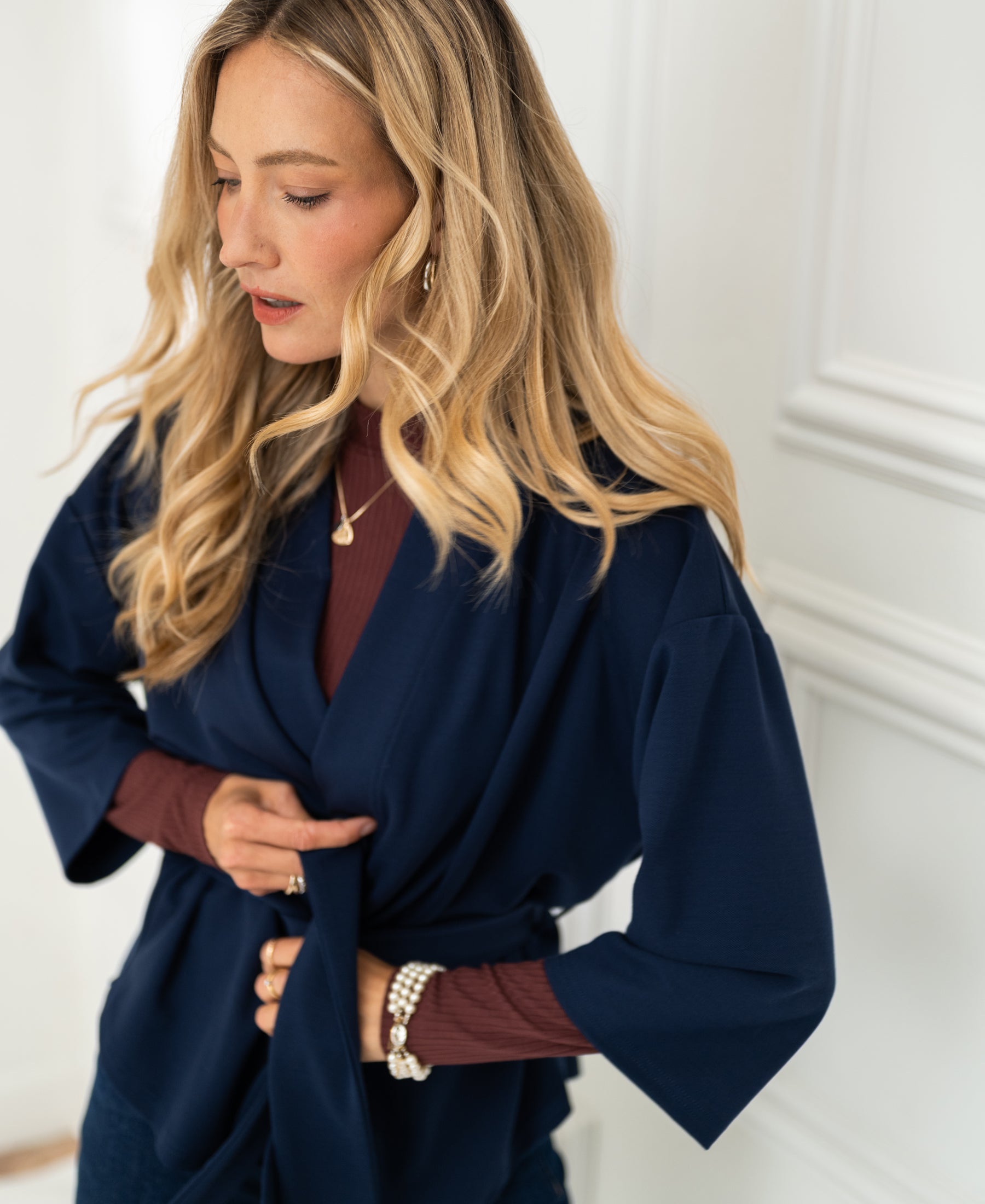 Kimono Wikkelvestje LA TOKYO Navy