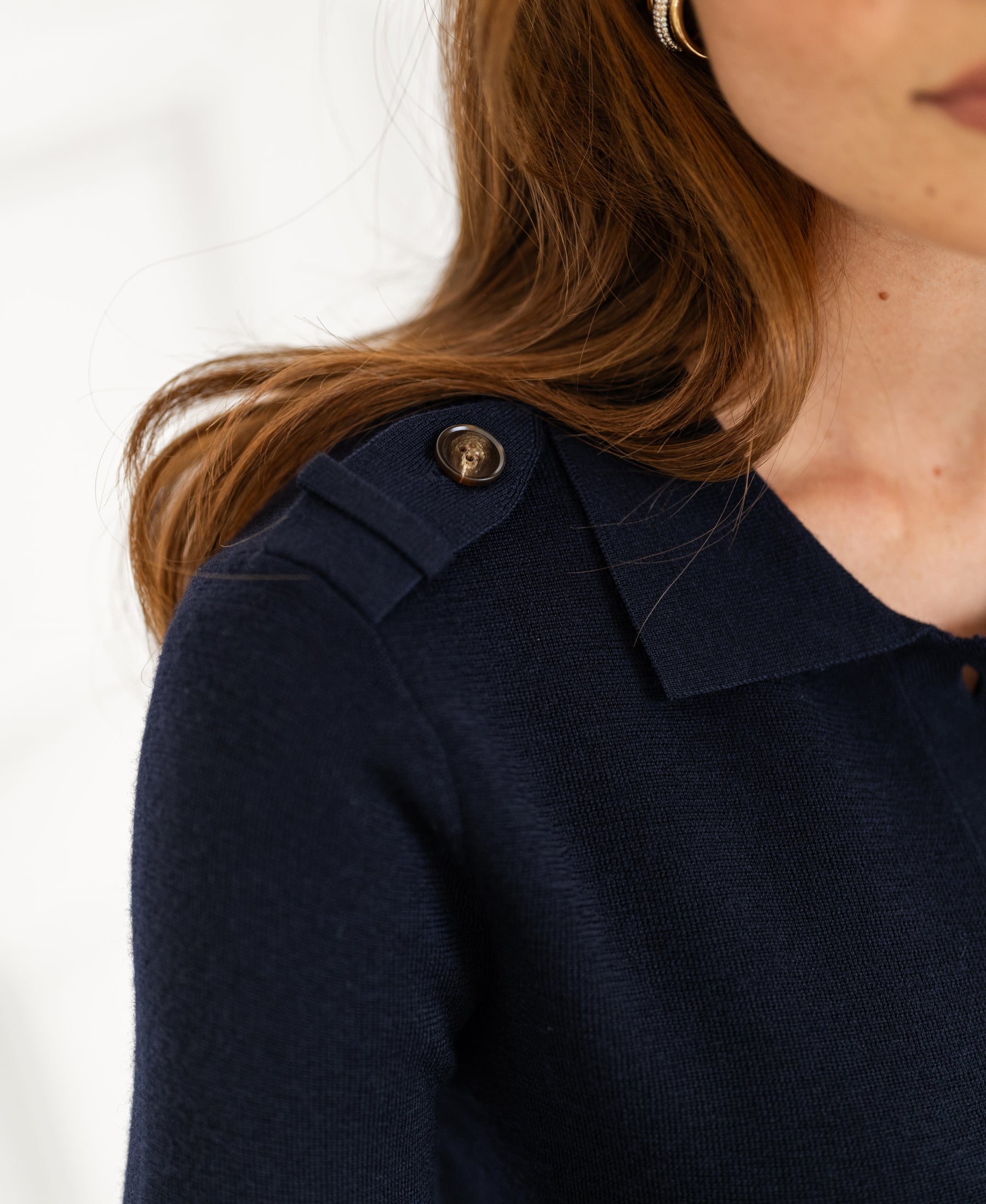 Vest polokraag LES TREIZE Donkerblauw