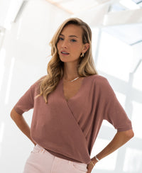 Overslagtrui LES TROIS Desert rose