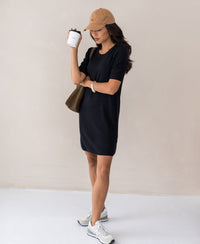 Merinowollen jurk LA TWIGGY Donkerblauw