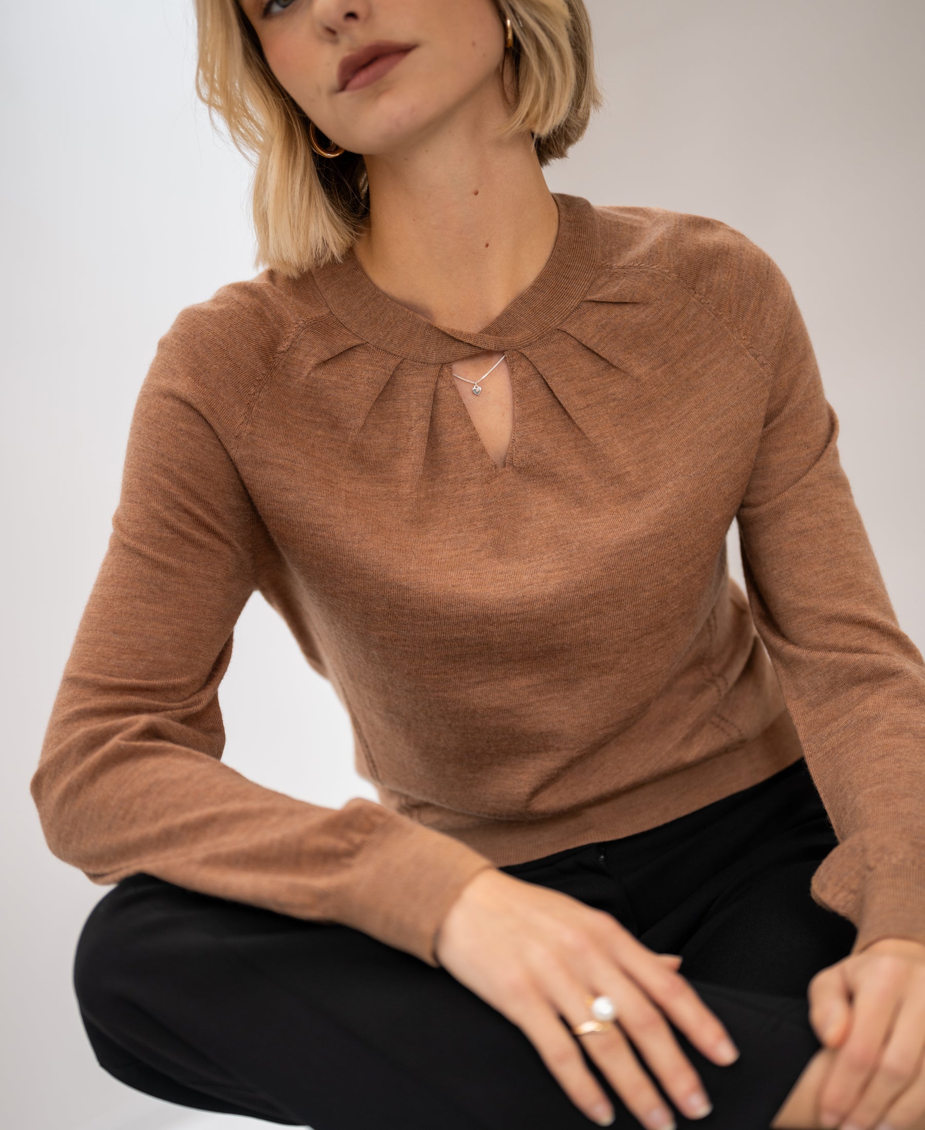 Pullover aus Merinowolle LA TWIST Chai Tea