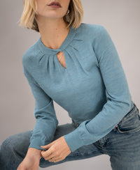 Pullover aus Merinowolle LA TWIST Grau-blau