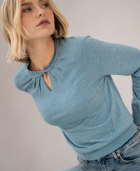 Pullover aus Merinowolle LA TWIST Grau-blau