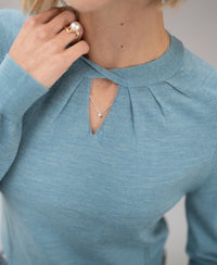 Pullover aus Merinowolle LA TWIST Grau-blau