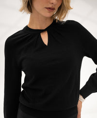 Pullover aus Merinowolle LA TWIST Schwarz