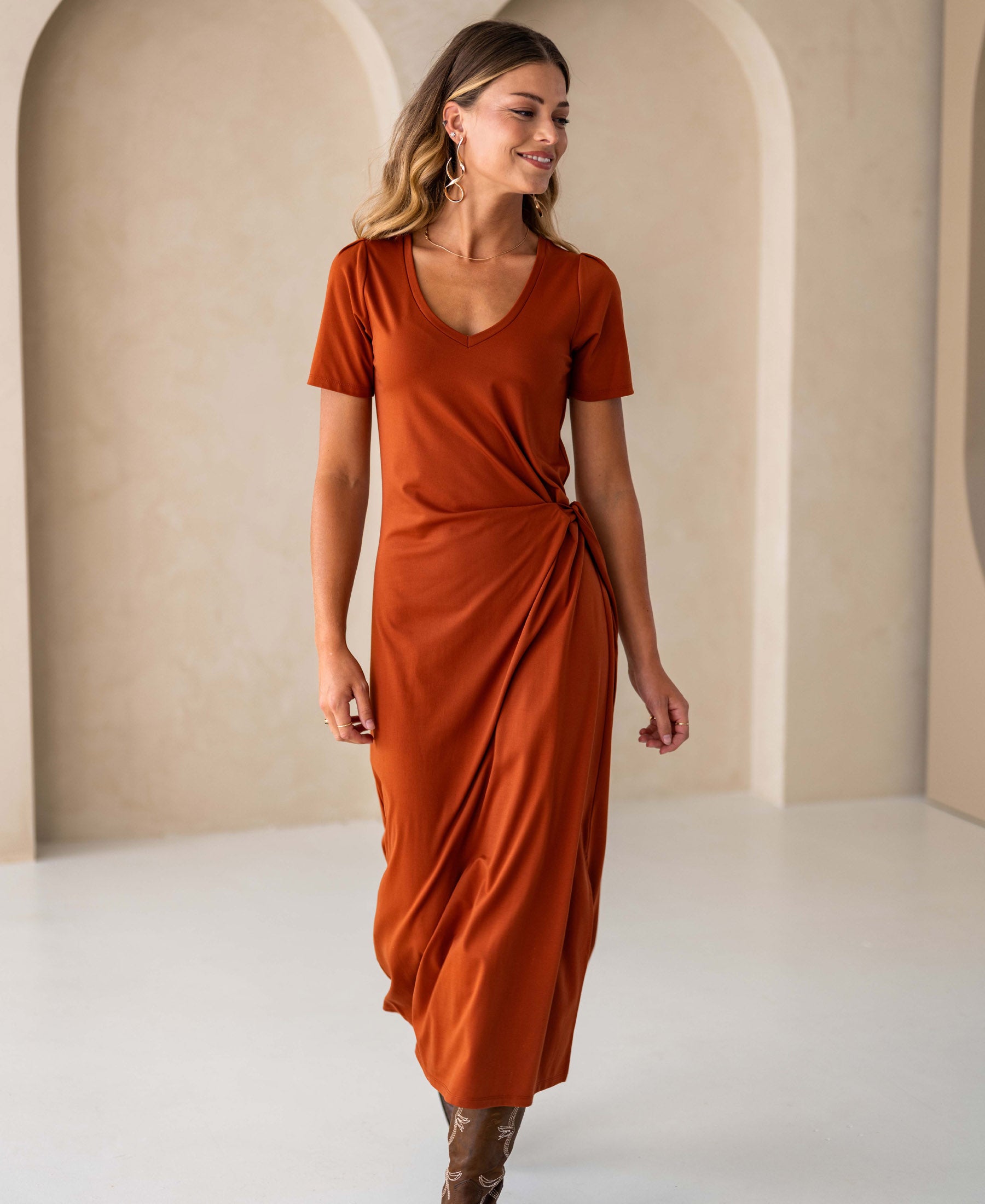 Lange jurk LA FILICIA Terra