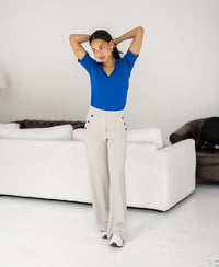 V-hals T-shirt LA VERONIQUE Blauw