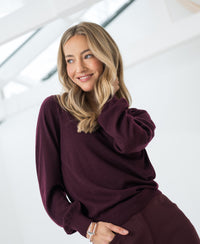 Merino V-hals trui LA VILLE Bordeaux