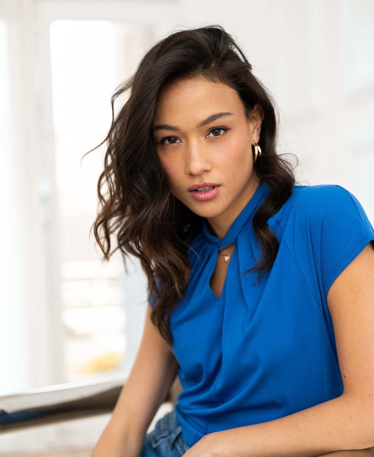 Blousetop LA VILOU Blauw