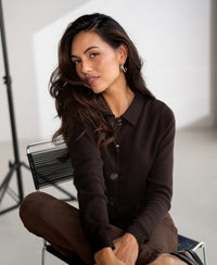 Vest polokraag LES VINGT Pure choco