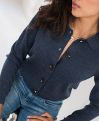 Vest polokraag LES VINGT Indigo blauw