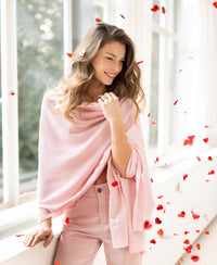 Merino omslagdoek LA BELLA Roze