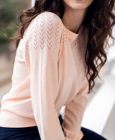 Summer sweater LA DAMME Salmon pink