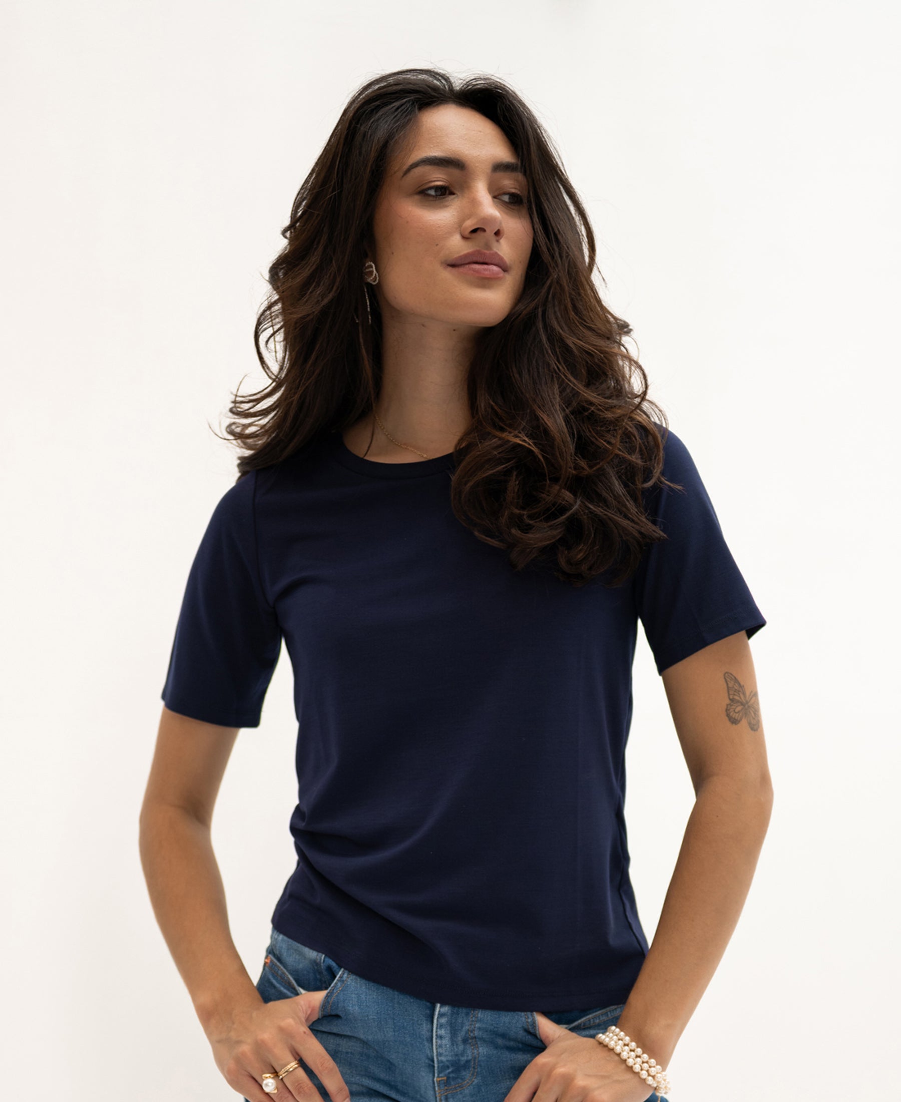 T-shirt LE FAVORY Dunkelblau