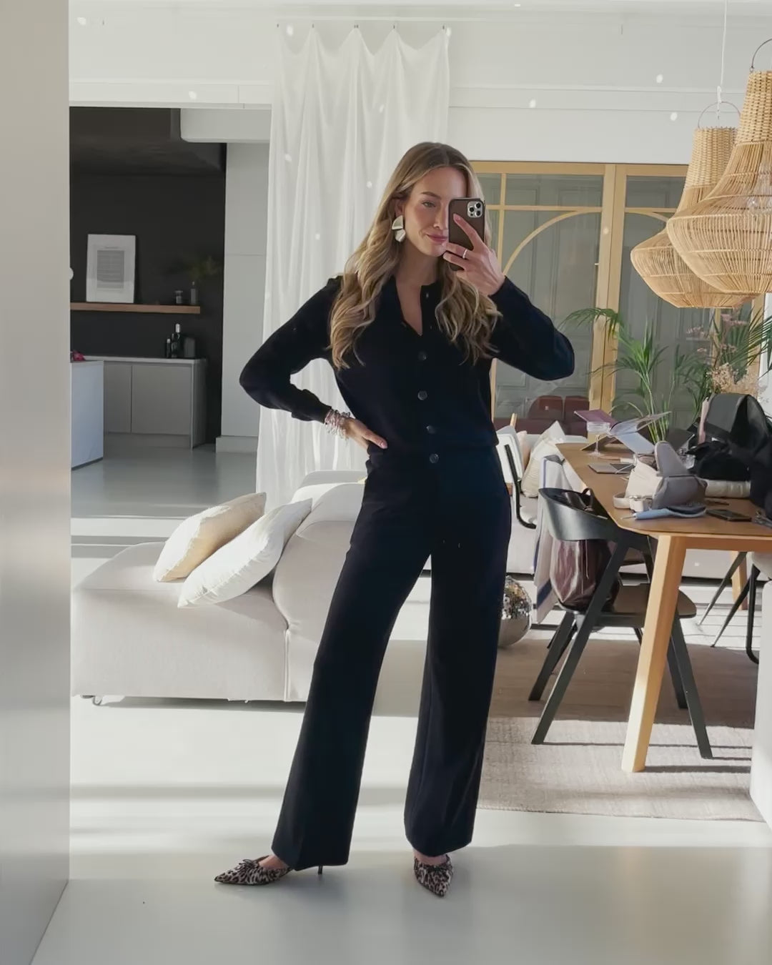 Krijtstreep pantalon LE MALO Donkerblauw