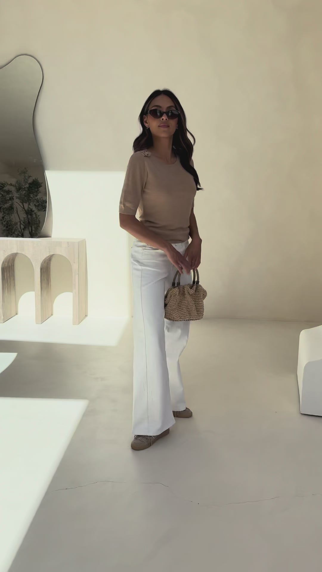 Wide leg jeans LE SPICE Wit