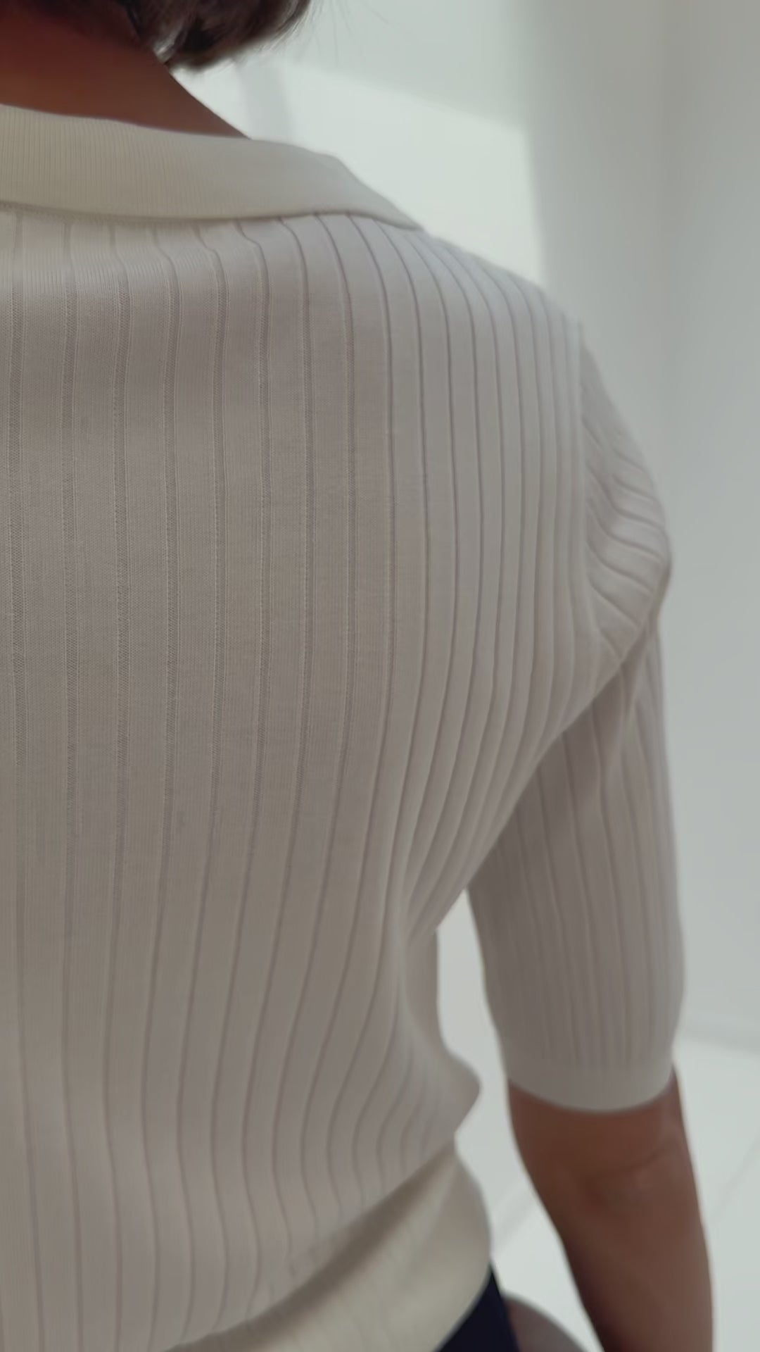 Tencel-zijde polo LE JASMIN Wit