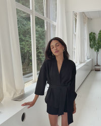 Kimono Wrap Cardigan LA TOKYO Black