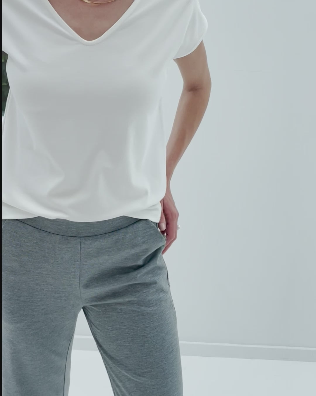 Travel trousers LES JULES Gray melange