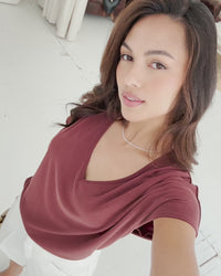 Rib T-shirt LA BONNE Cacao