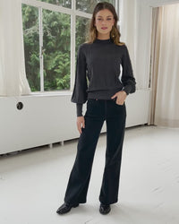 Turtleneck sweater with beads LA CENTAINE Anthracite