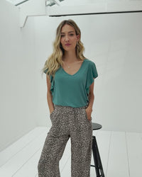 Two-way top LA FIORA Mist green