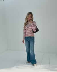 Breton striped shirt LA BRETONNE Ivory-red
