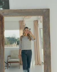 Bretons streepshirt L' AMAIA Ivoor-Jeansblauw