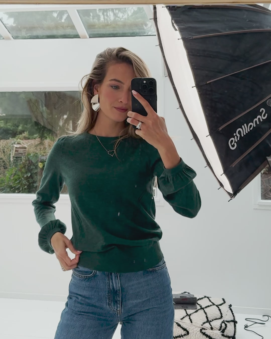 Merino sweater LA COEUR Greenish