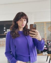 Struktur Strickjacke LA MIKI Blaue Iris