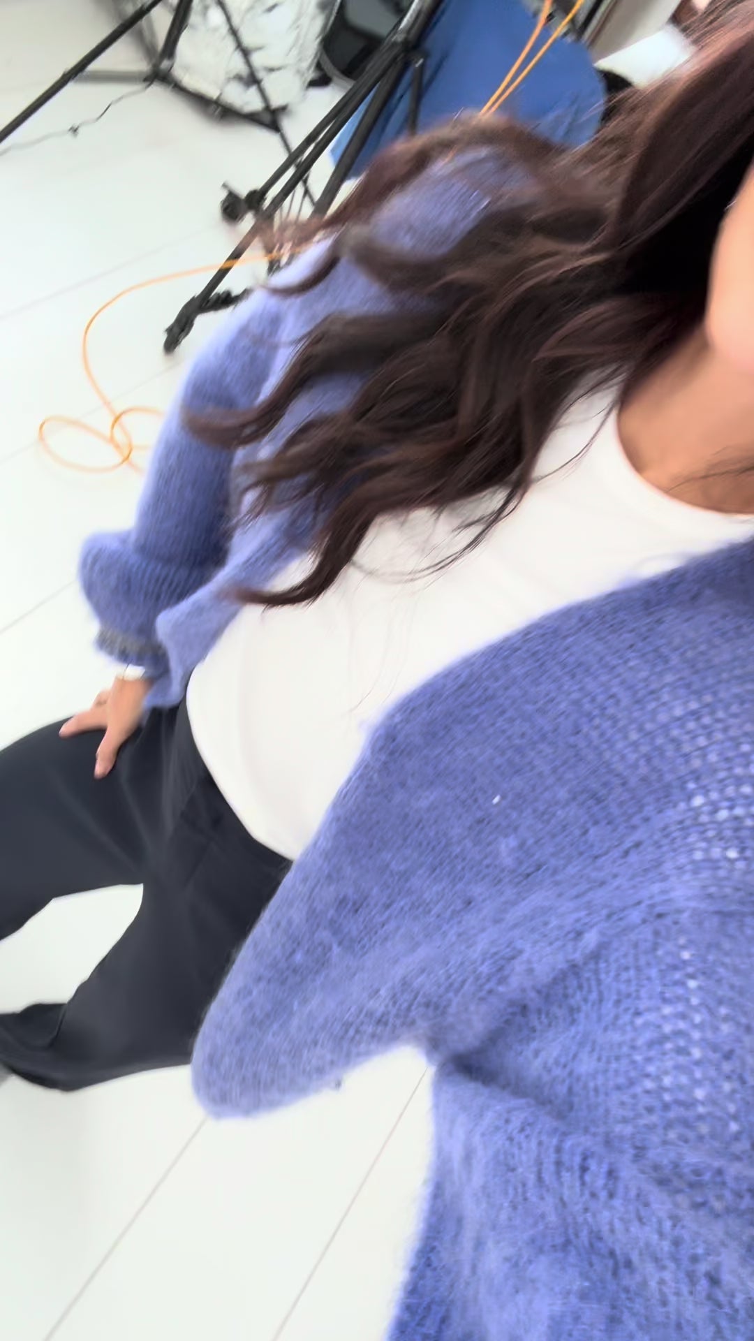 Fluffy vest LA CHERIE Blauw