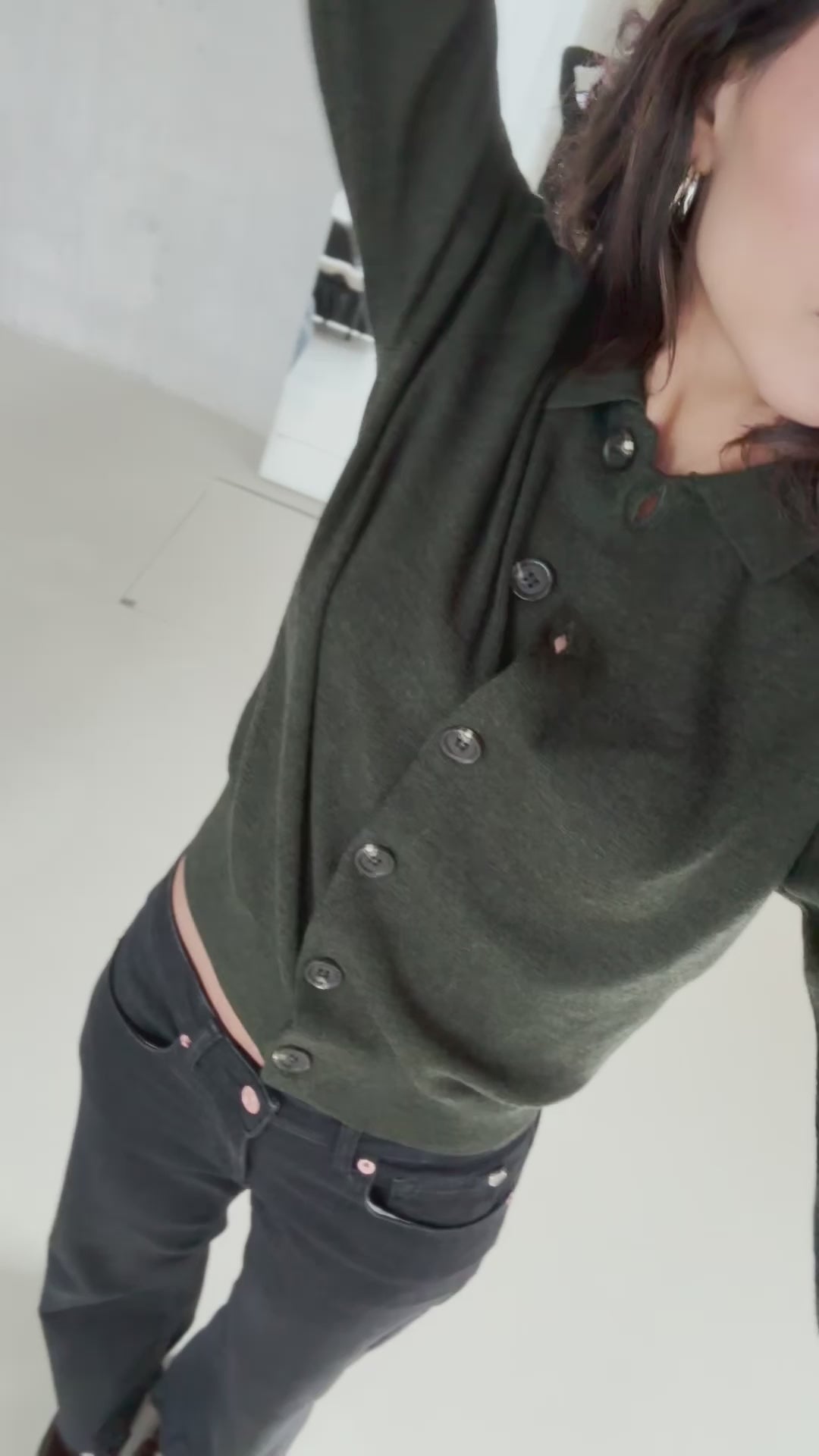 Vest polokraag LES VINGT Bottlegreen