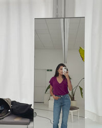 Rib T-shirt LA BONNE Magenta