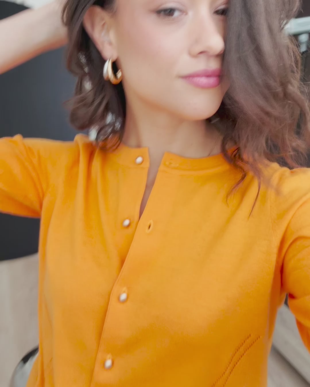 Vestje ADELINE in Oranje - goud