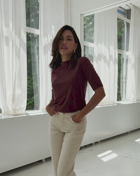 Rippen-Rollkragenpullover LA MIXY Cocoa